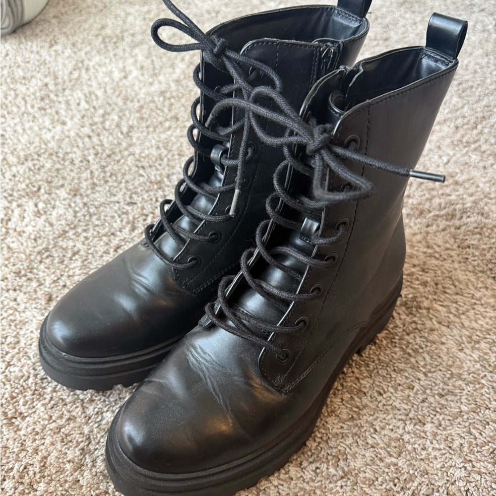 a new day Black Moto Boots